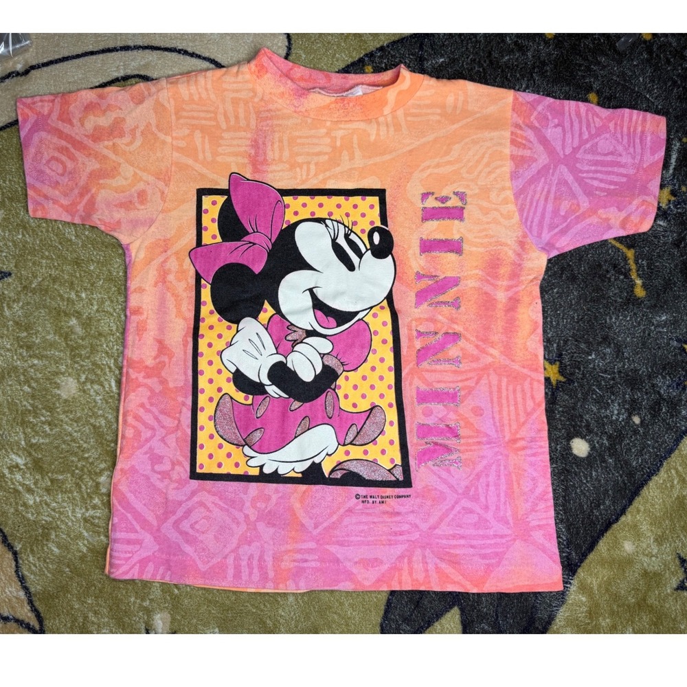 Vintage 90s Minnie Mouse Allison T-Shirt PiGirls 6X US single stitch